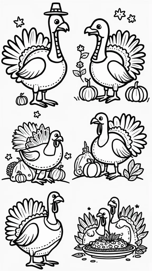 free turkey color pages